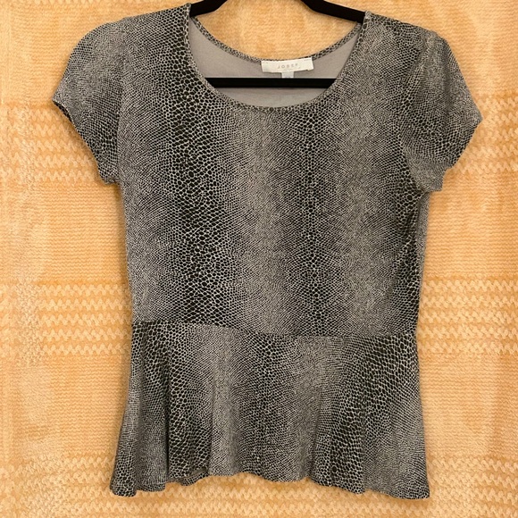 NWOT Joseph Ribkoff/Josef Made in Canada Short Sleeve Blouse Size M - Picture 1 of 4